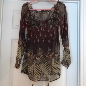Urban Behavior Sheer Peasant Top